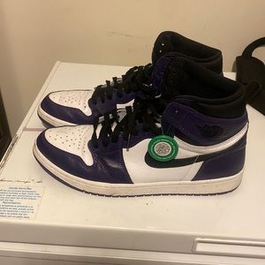 Jordan 1 purple black white size 12